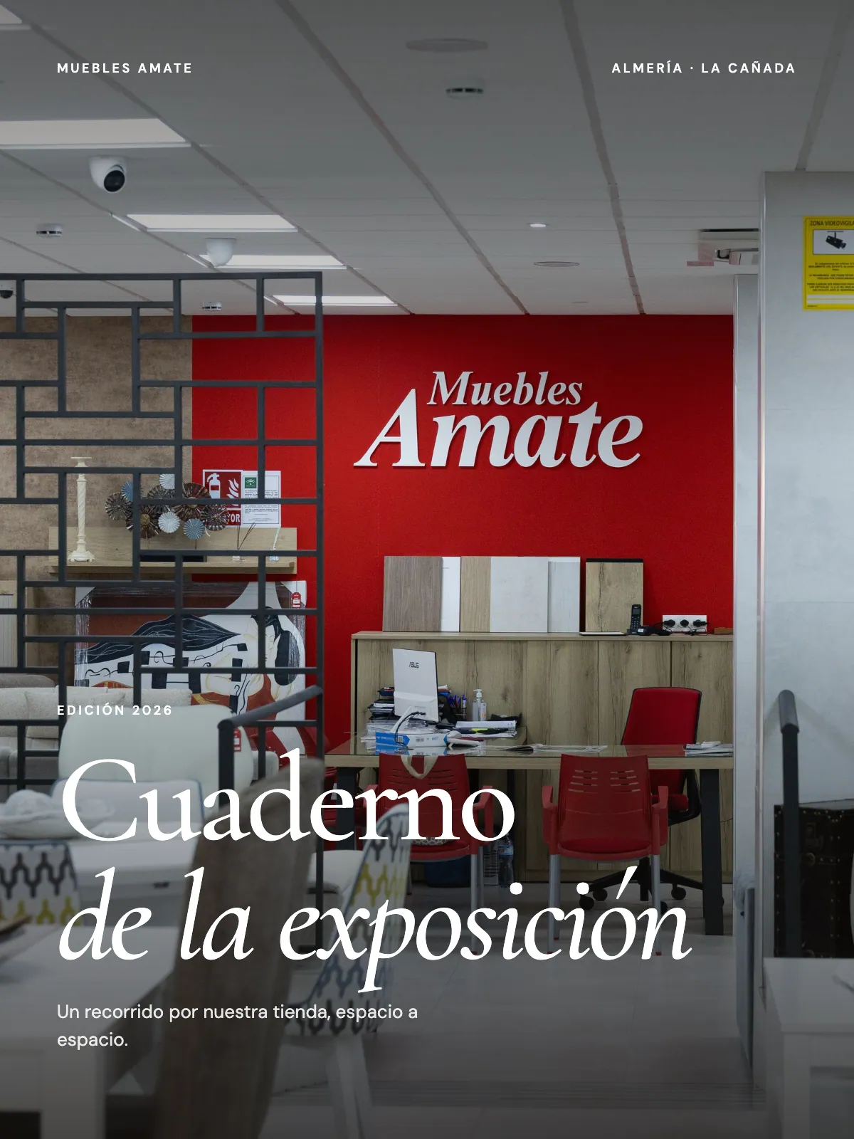 Portada de Cuaderno de la exposición, de Muebles Amate